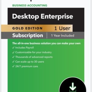 1 User QuickBooks Enterprise Gold 2024 – Support – Enhanced Payroll – 1 Year