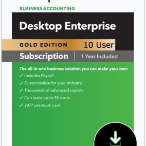 10 User QuickBooks Enterprise Gold 2024 – Support – Enhanced Payroll – 1 Year