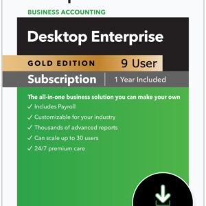 9 User QuickBooks Enterprise Gold 2024 – Support – Enhanced Payroll – 1 Year
