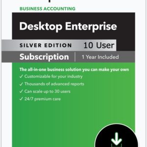 10 User QuickBooks Enterprise Silver 2024 – Support – Advanced Reporting – 1 Year