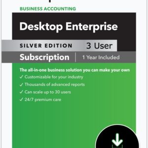 3 User QuickBooks Enterprise Silver 2024 – Support – Advanced Reporting – 1 Year