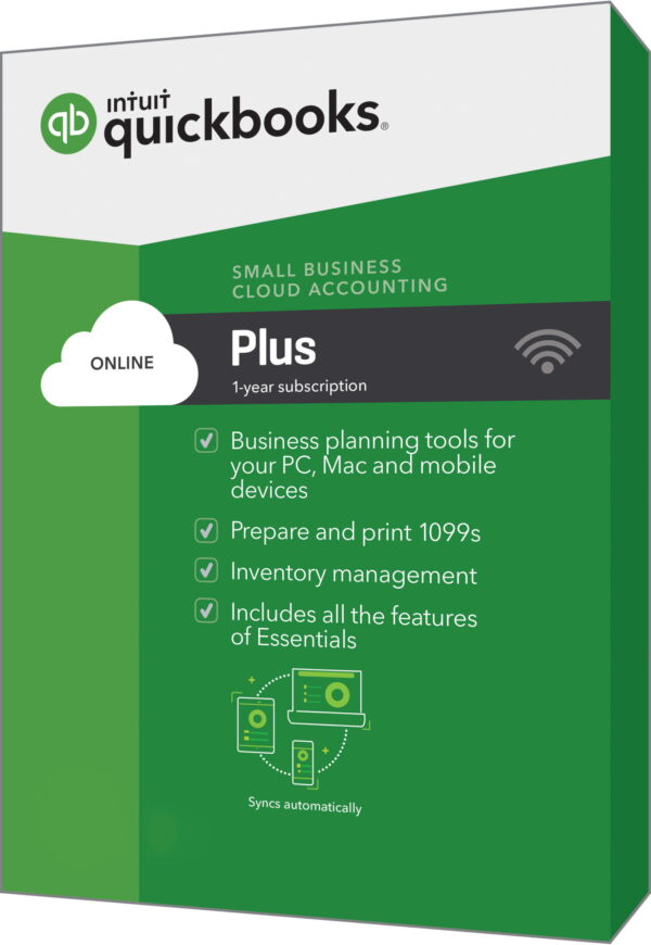 5 user – QuickBooks Online – Plus Edition – Enhanced Business Accounting Software (PC/Mac) – 1 Year with Unlimited Support